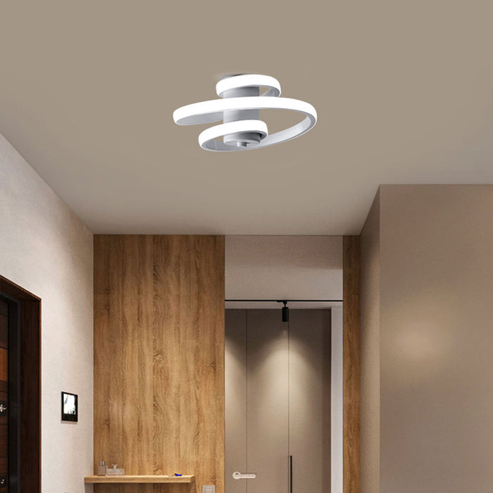 Plafonnier LED moderne Marashio 9", lampe élégante pour salon, couloir ou chambre, 18 W