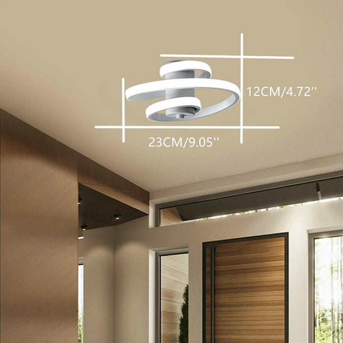 Plafonnier LED moderne Marashio 9", lampe élégante pour salon, couloir ou chambre, 18 W