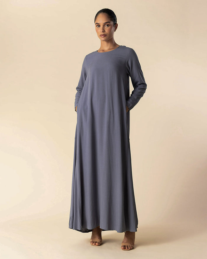 Plain Abaya Blue