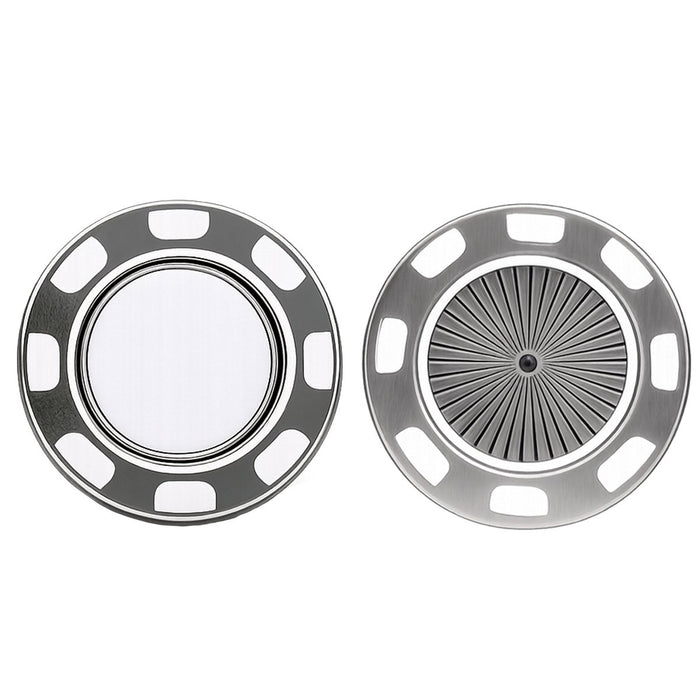 Platinum Poker Chip with Removable Ball Marker