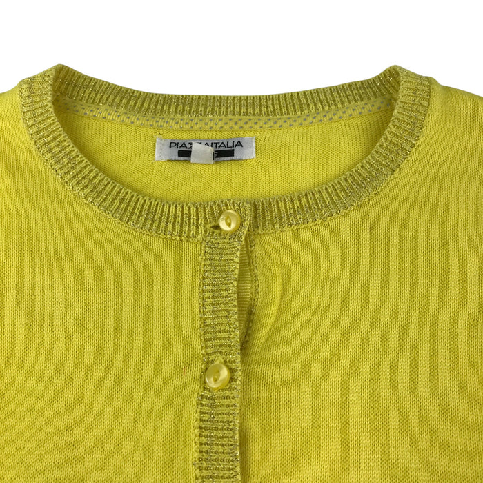 Plazaitalia 9-10 years yellow  knitwear cardigan