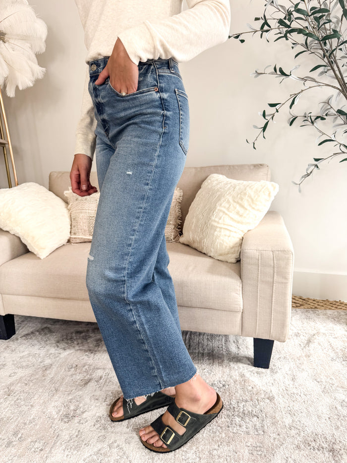 Daze Denim Pleaser High Rise Wide Awake Denim – women's denim