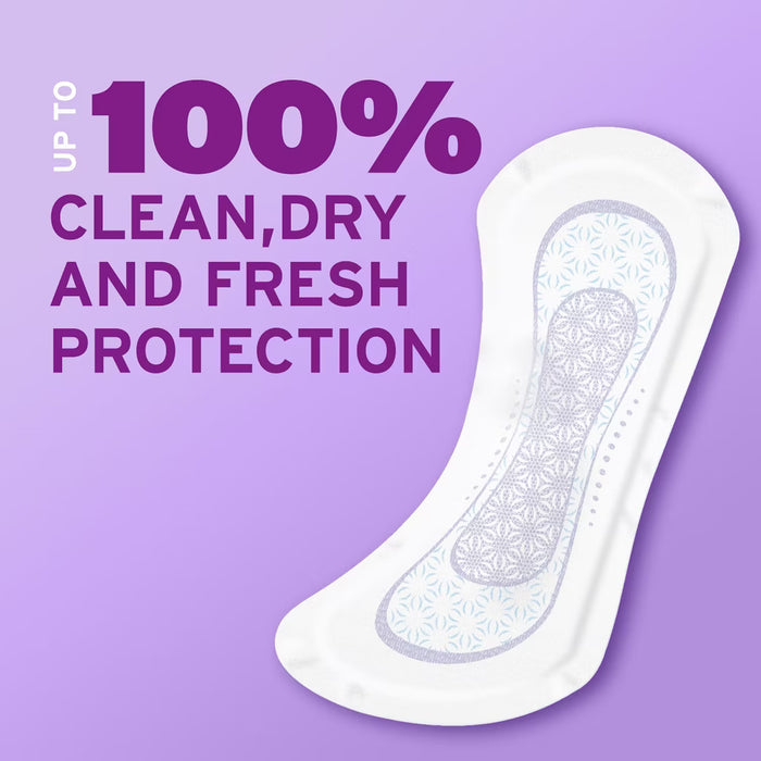 Poise Daily Incontinence Panty Liners Very Light Absorbency Long - 44 Ct - 6 Pack