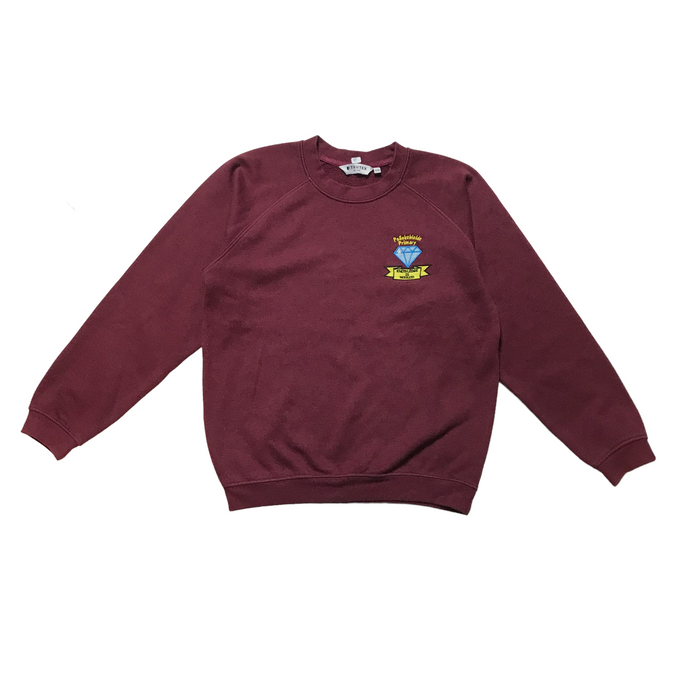 Pollokshields Primary 9-10 burgundy crewneck school sweatshirt