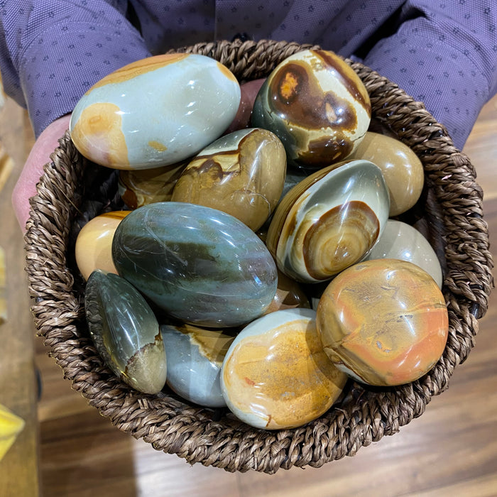 Polychrome Jasper Palm Stone