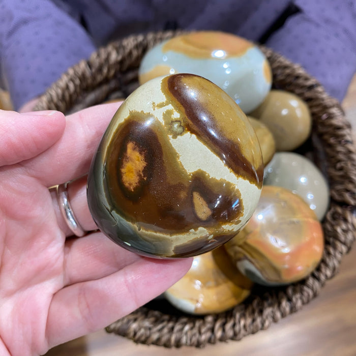 Polychrome Jasper Palm Stone
