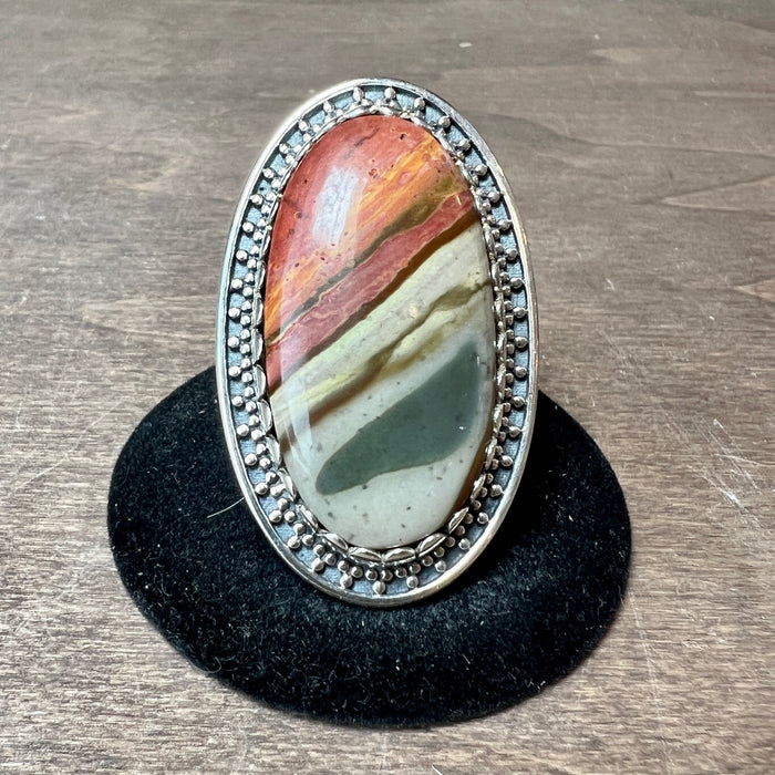 Polychrome Jasper Ring