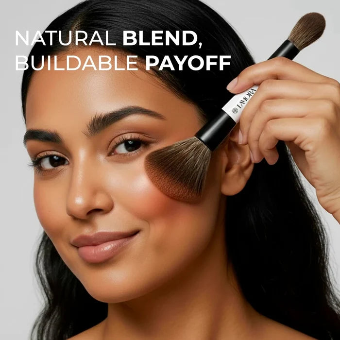 Powder & Bronzer Duo Brush - Lamora Beauty