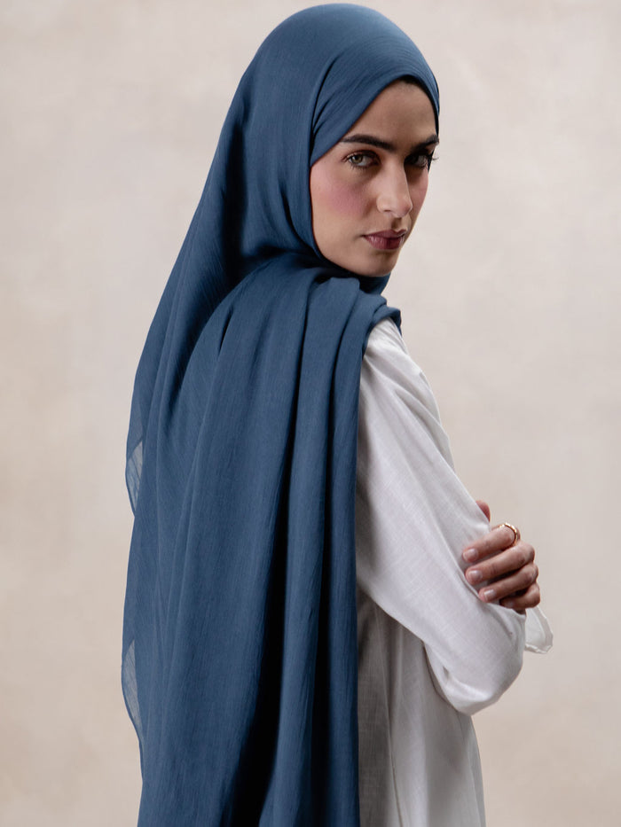 Premium Modal Hijab Columbia Blue