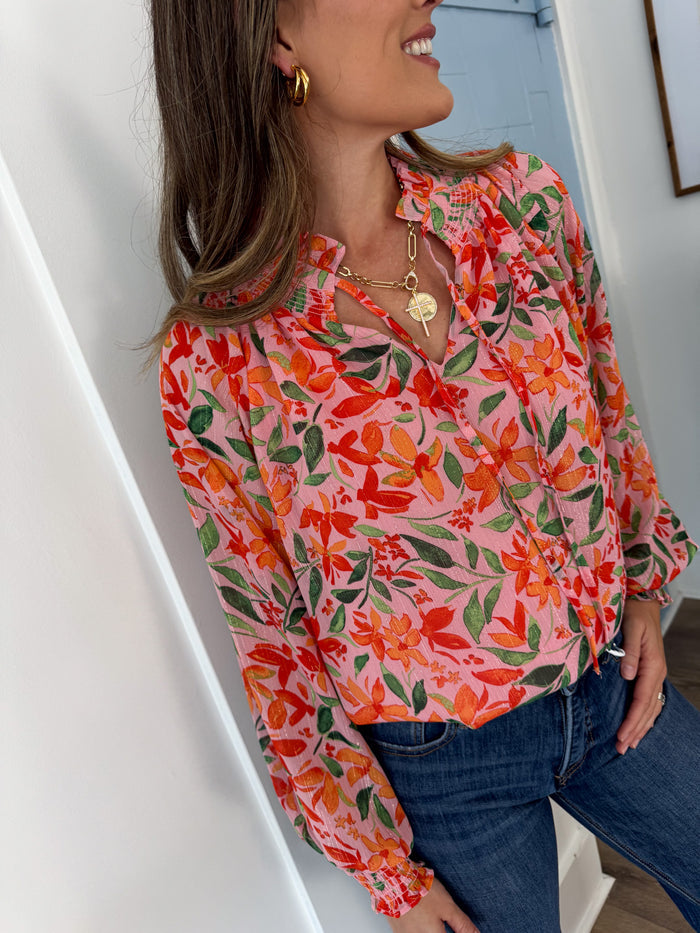 Fate Pretty In Pink Floral Blouse – women's blouse