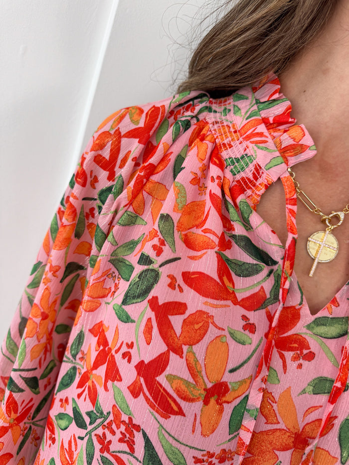 Fate Pretty In Pink Floral Blouse – women's blouse