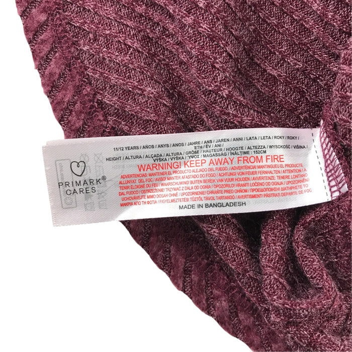 Primark 11-12 years burgundy red skirt polyester viscose