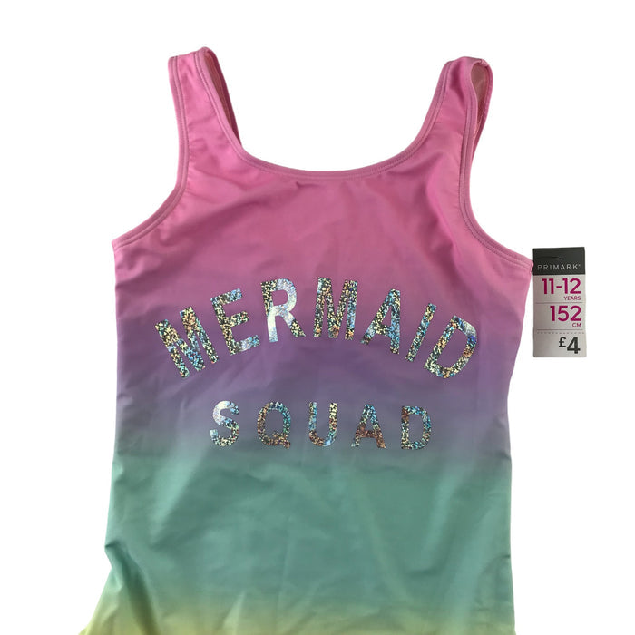 Primark 11-12 years multi-colour mermaid squad swimsuit
