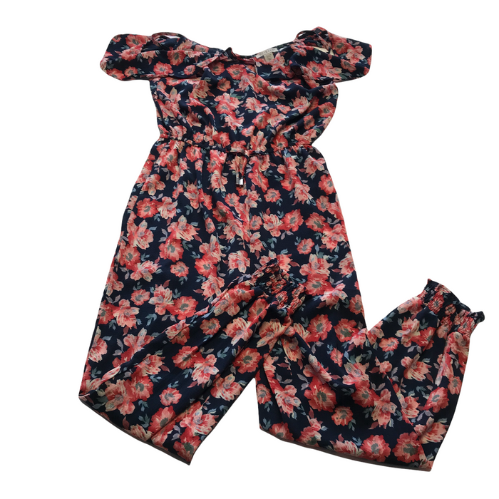 Primark 11-12 years red floral jumpsuit
