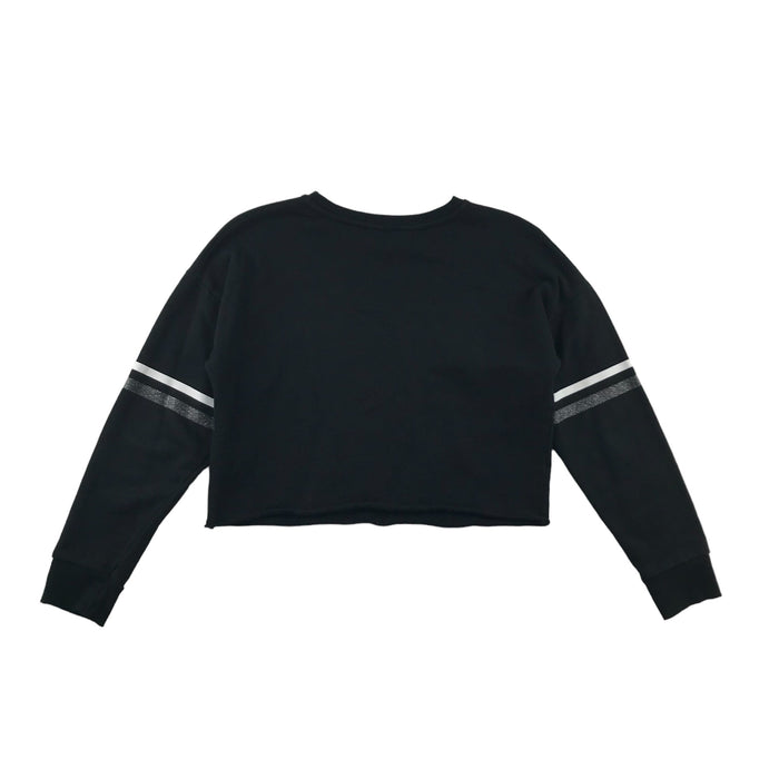 Primark 12 years black new york cropped cotton sweater