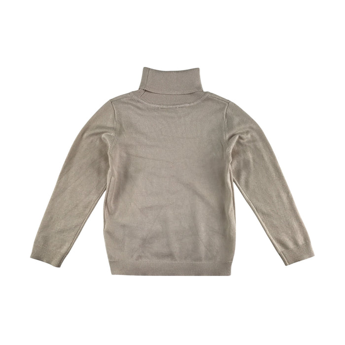 Primark 4-5 years sand plain turtle-neck long sleeve jumper