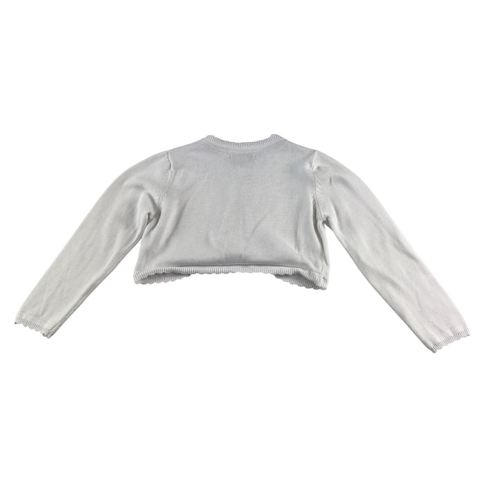 Primark 4-5 years white scalloped bolero cardigan