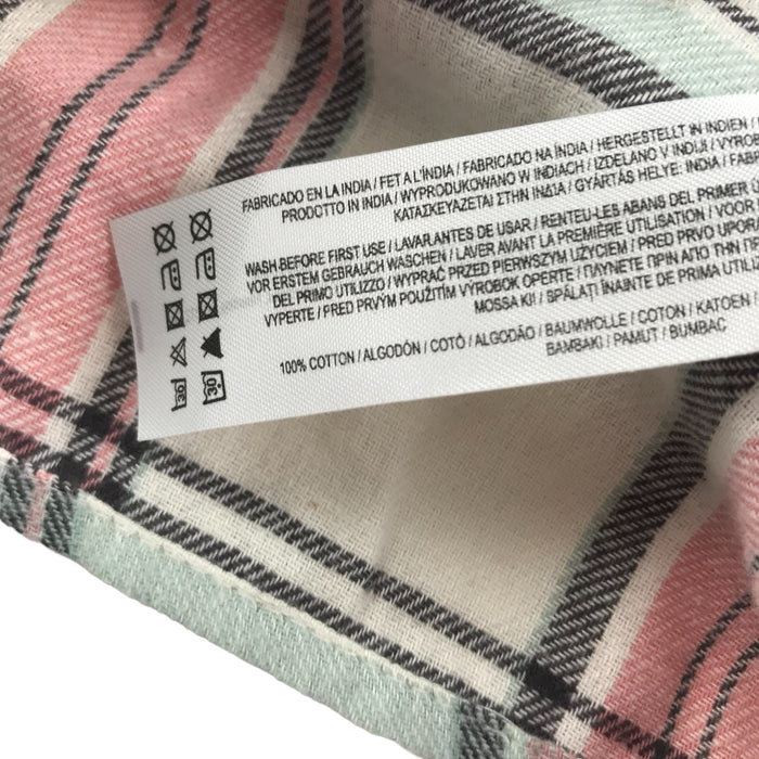 Primark 4 years pink white checked long sleeve buttoned cotton shirt