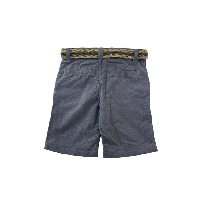 Primark 5 years blue chino style with belt cotton shorts