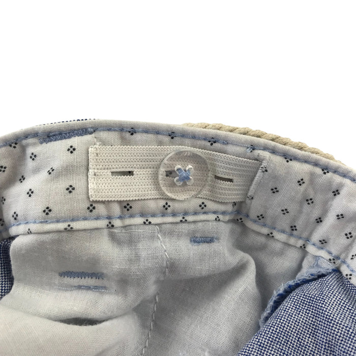 Primark 5 years blue chino style with belt cotton shorts