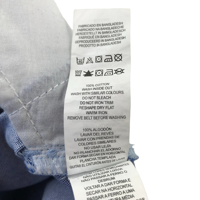 Primark 5 years blue chino style with belt cotton shorts