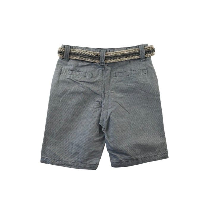Primark 5 years blue stripeded chino style with belt cotton shorts