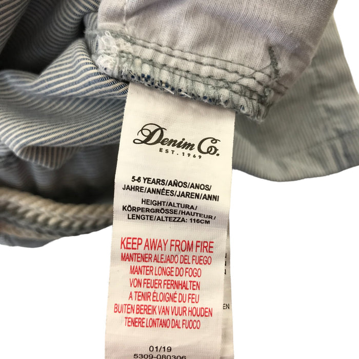 Primark 5 years blue stripeded chino style with belt cotton shorts