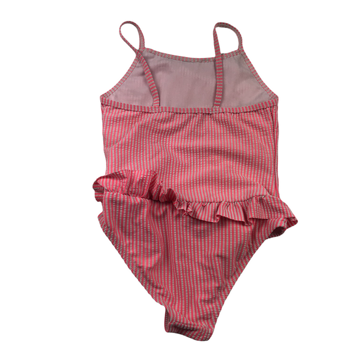 Primark 6-7 years pink white striped swimsuit