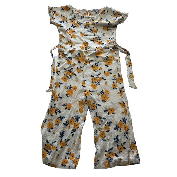 Primark 6-7 years white floral jumpsuit
