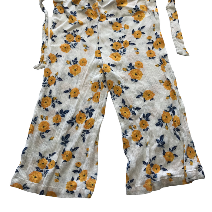Primark 6-7 years white floral jumpsuit