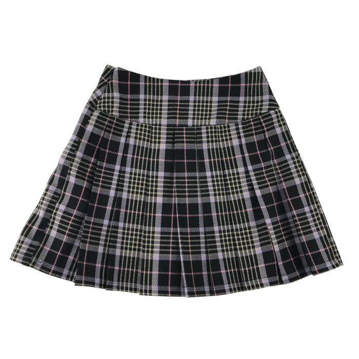 Primark 7-8 years black check skirt polyester elastane viscose