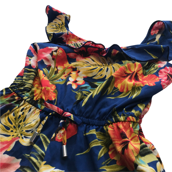 Primark 7-8 years blue and floral playsuit