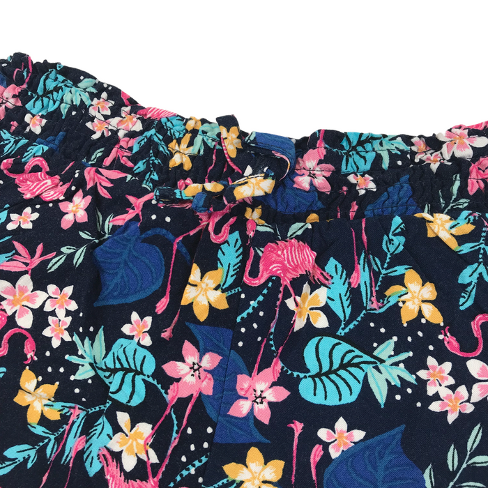 Primark 7-8 years navy blue floral flamingo shorts