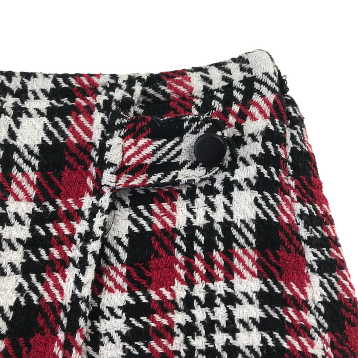 Primark 7-8 years white black red houndstooth skirt