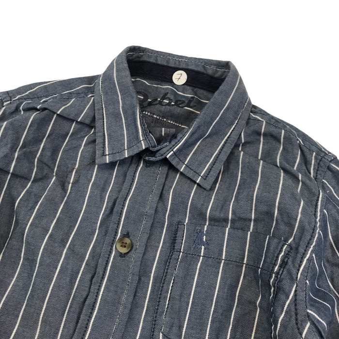 Primark 7 years blue and white striped shirt