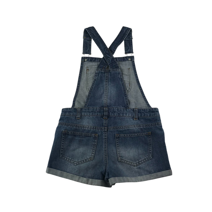 Primark 8-9 years blue denim dungaree shorts