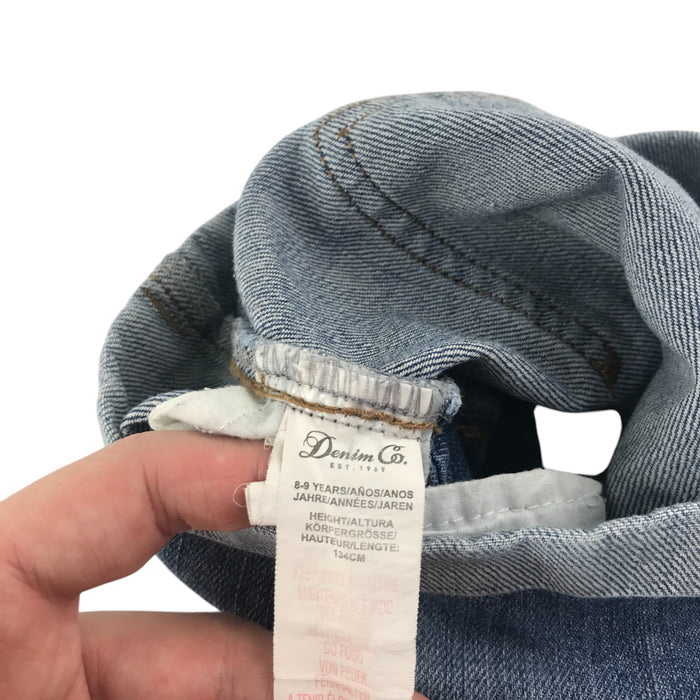 Primark 8-9 years blue denim dungaree shorts