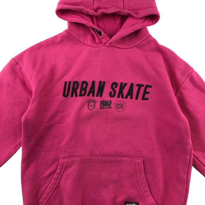 Primark 9-10 years pink urban skate print hoodie