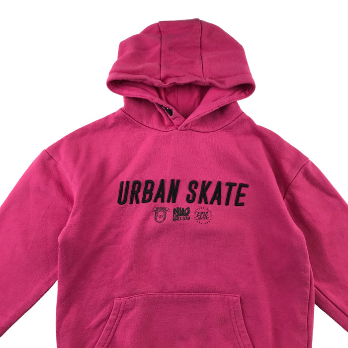 Primark 9-10 years pink urban skate print hoodie