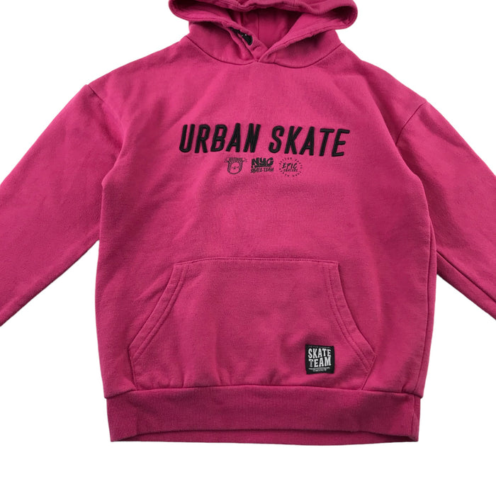 Primark 9-10 years pink urban skate print hoodie
