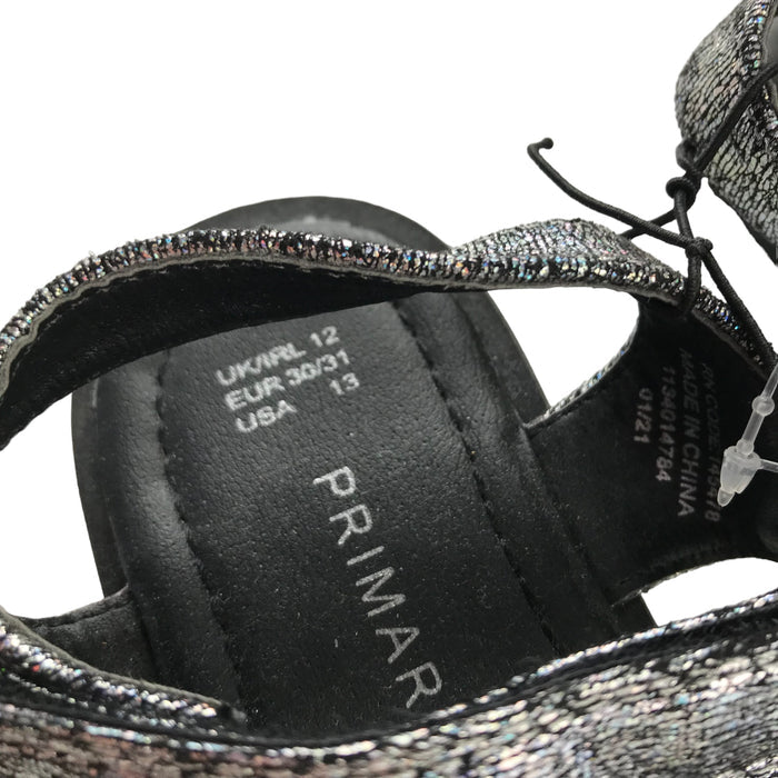 Primark size UK 12 (jr) silver sparkly sandals