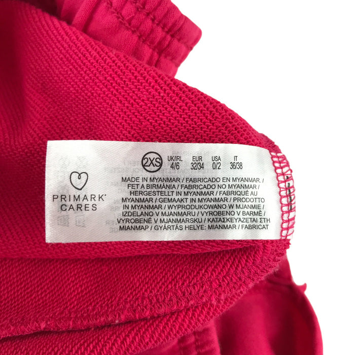 Primark women's 4/6 pink plain elasticated waist shorts