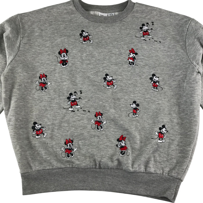 Primark women's s grey mickey and mini mouse sweater