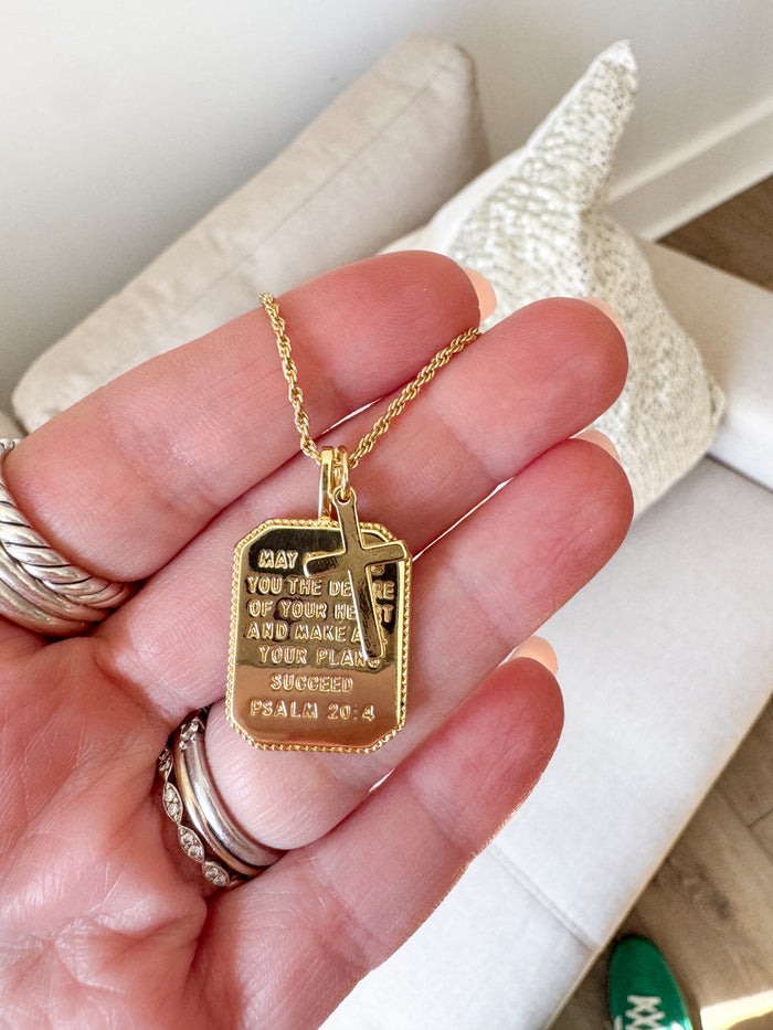 Psalm 20:4 Necklace
