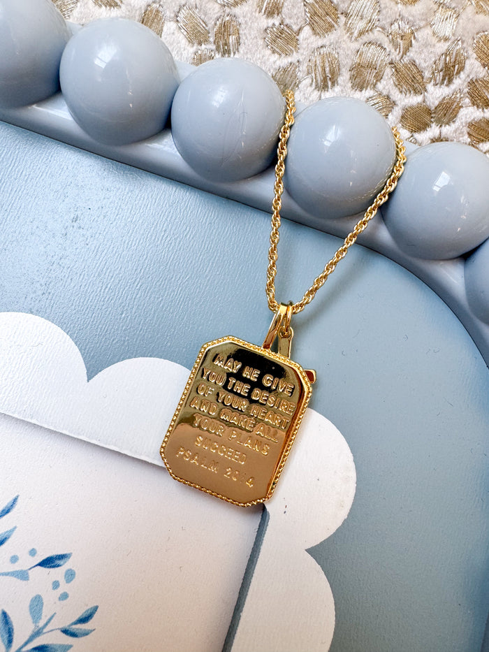 Psalm 20:4 Necklace