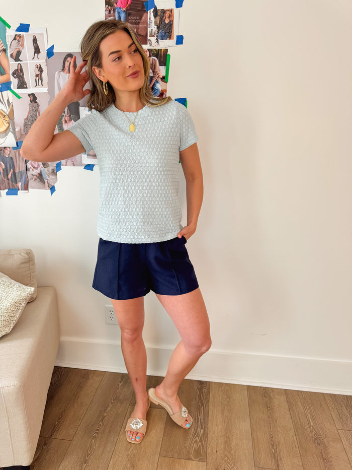 Pucker Up Perfect Tee- Blue Aura