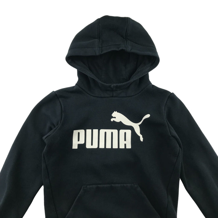 Puma 7-8 years black with logo hoodie