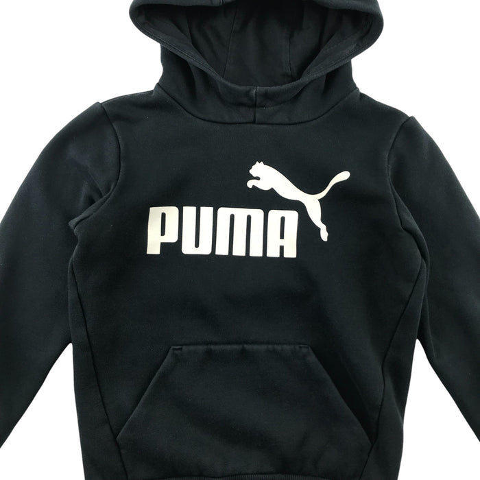 Puma 7-8 years black with logo hoodie