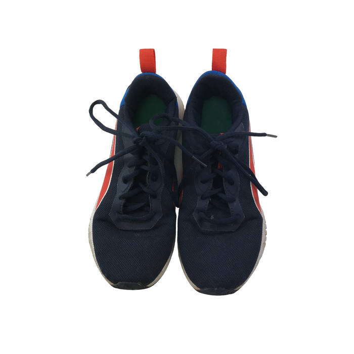 Puma size UK 4 navy red trainers