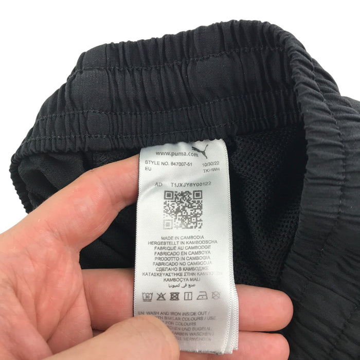 Puma sport shorts 11-12 yrs black with logo and grey detailing